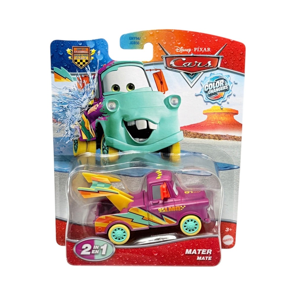 Mattel Disney Pixar Cars Color Changers 2-in-1  Mater Purple Teal New